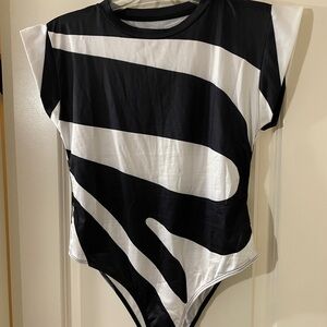 Stylish Black and White Women’s One Piece